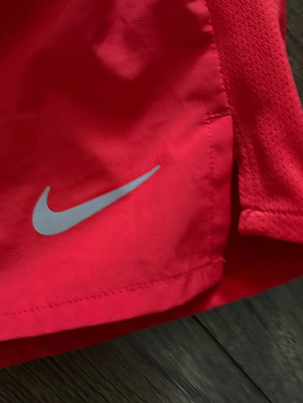 Nike Men’s Red Athletic Running Shorts with Black Drawcord